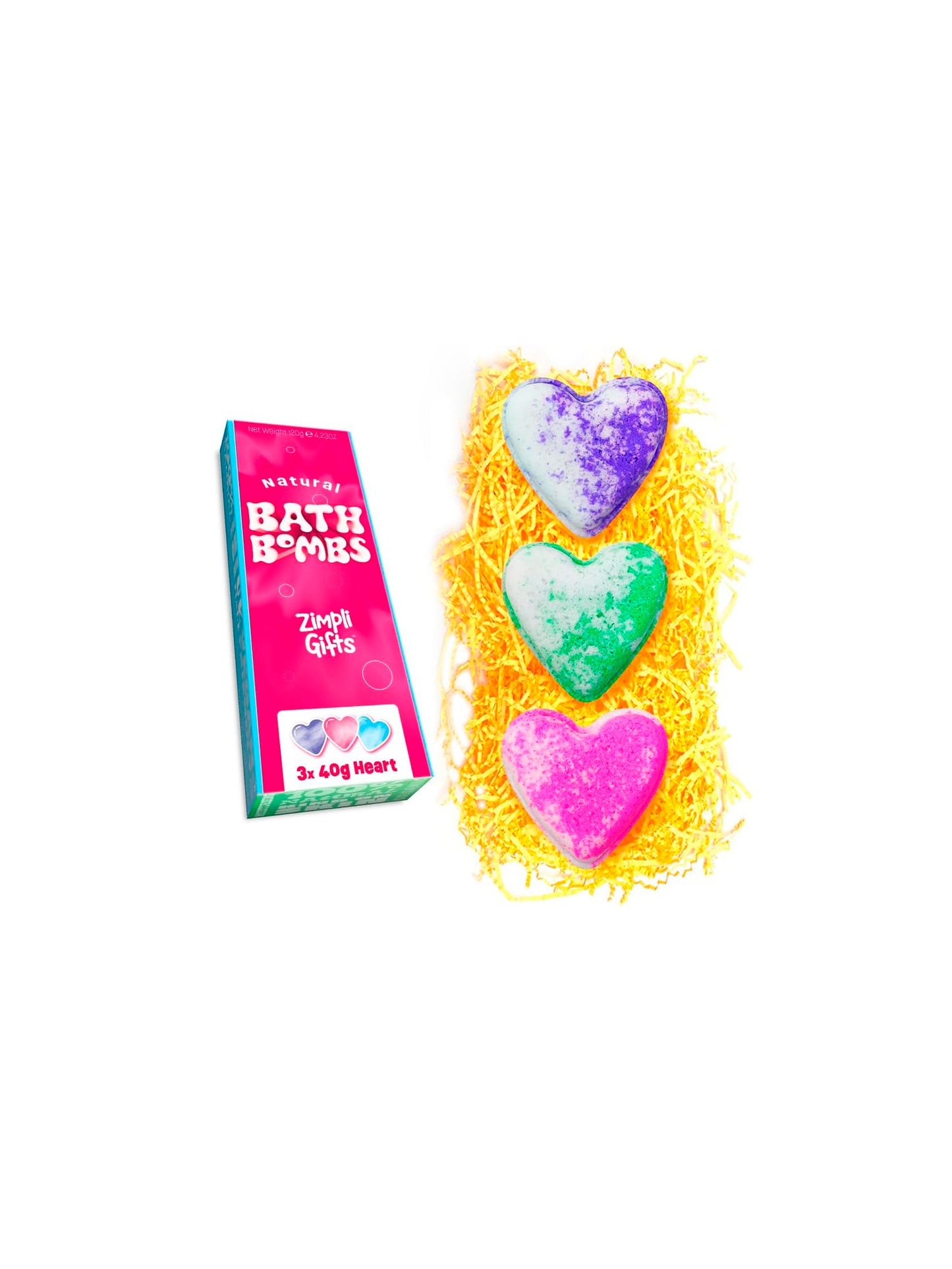 3 BOMBAS DE BAÑO CORAZÓN