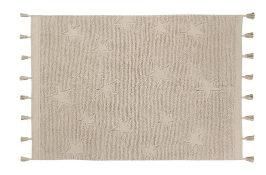 ALFOMBRA LAVABLE HIPPY STARS NATURAL Kidsme Store KIDSME