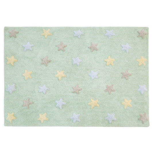 ALFOMBRA LAVABLE ESTRELLAS TRICOLOR STARS MINT Kidsme Store KIDSME