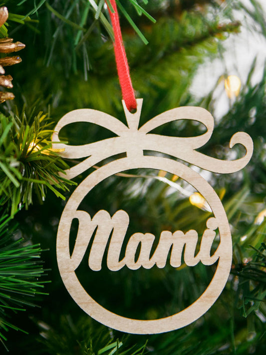 BOLA MADERA LAZO NAVIDAD PERSONALIZADA Kidsme KIDSME