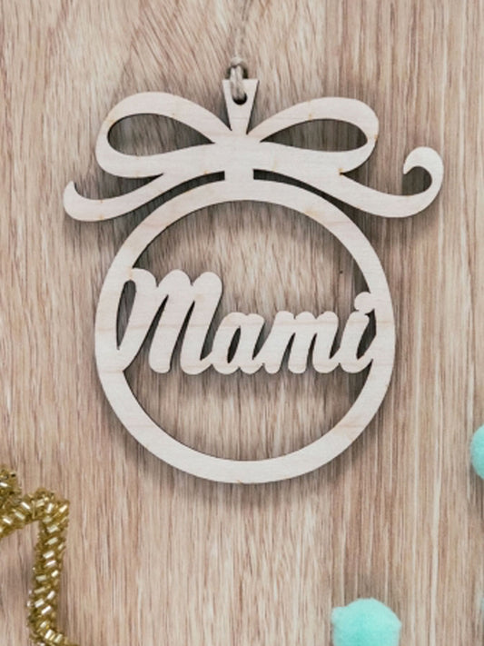 BOLA MADERA LAZO NAVIDAD PERSONALIZADA Kidsme KIDSME