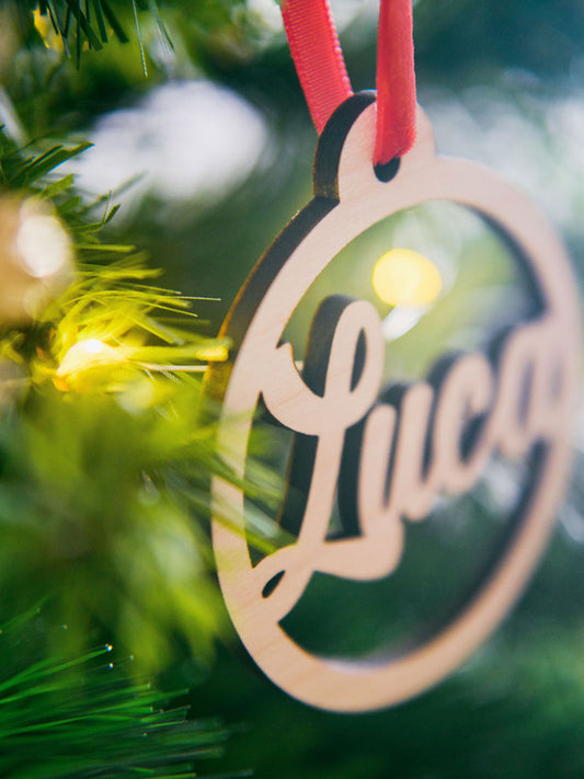 BOLA MADERA NAVIDAD PERSONALIZADA Kidsme KIDSME