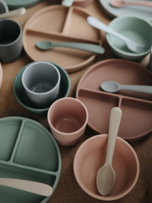 BOL SILICONA CON VENTOSA SILICONA BLUSH Mushie KIDSME