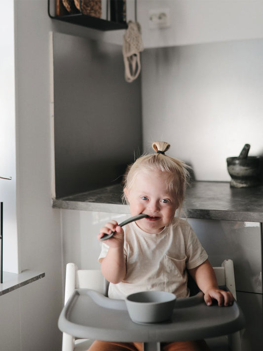 BOL SILICONA CON VENTOSA STONE Mushie KIDSME