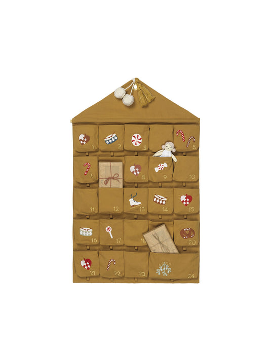 CALENDARIO ADVIENTO BORDADO OCRE Fabelab KIDSME