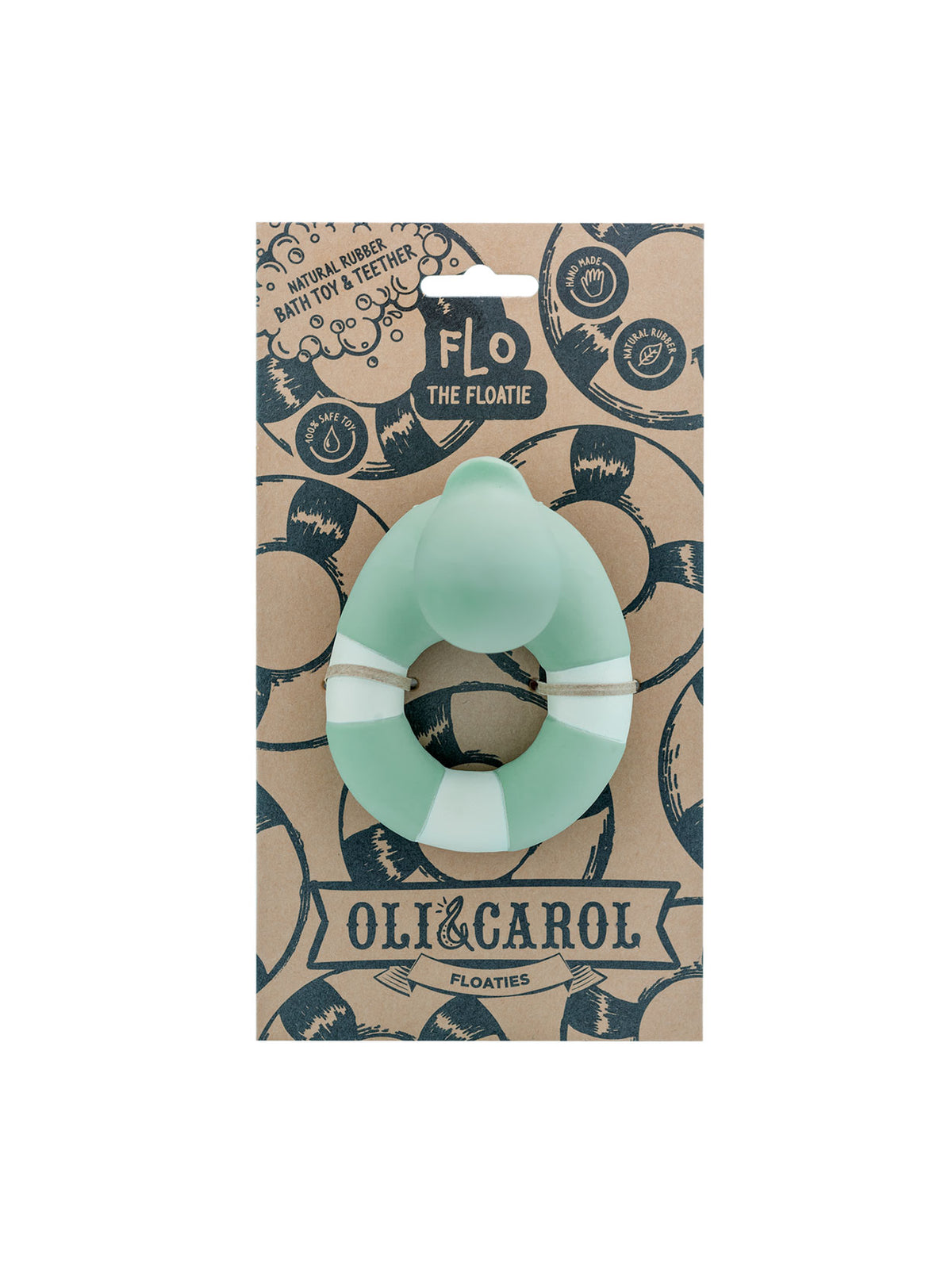MORDEDOR JUGUETE BAÑO FLO THE FLOATIE MINT Oli & Carol KIDSME