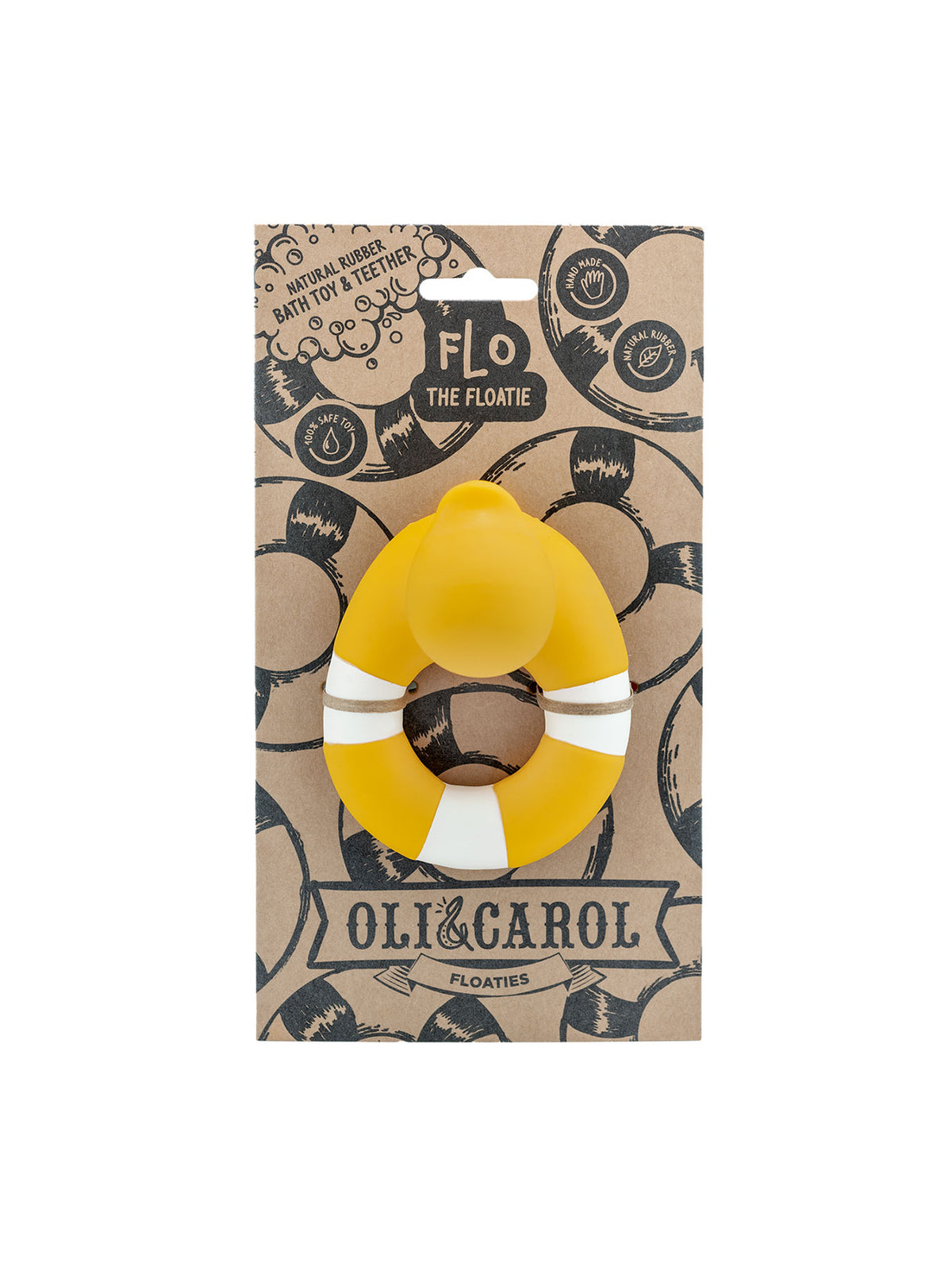 MORDEDOR JUGUETE BAÑO FLO THE FLOATIE YELLOW Oli & Carol KIDSME
