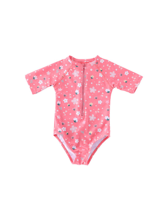 BAÑADOR CON CREMALLERA PROTECCIÓN SOLAR FLOWERS Monneka KIDSME