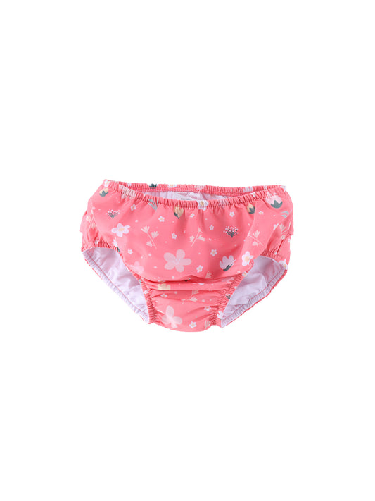 BAÑADOR PAÑAL VOLANTES PROTECCIÓN SOLAR FLOWERS Monneka KIDSME