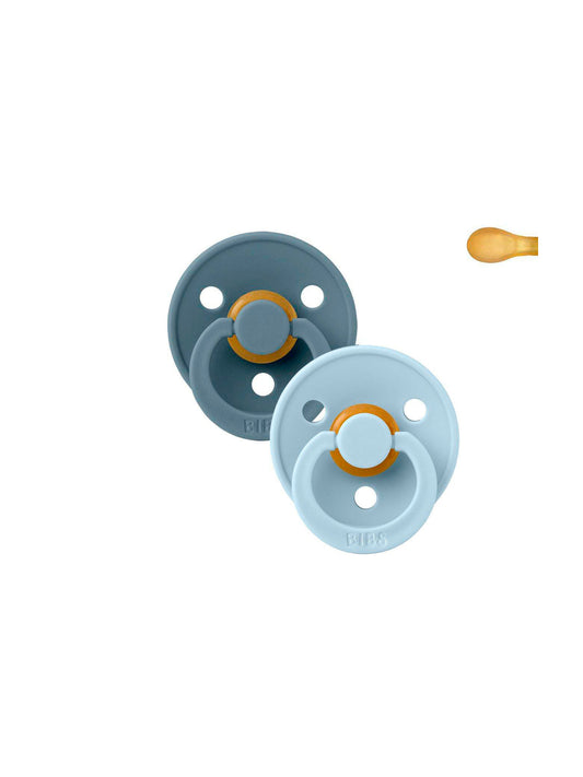 PACK 2 CHUPETES BIBS SIMÉTRICA BABY BLUE/PETROL 2 TALLAS BIBS KIDSME