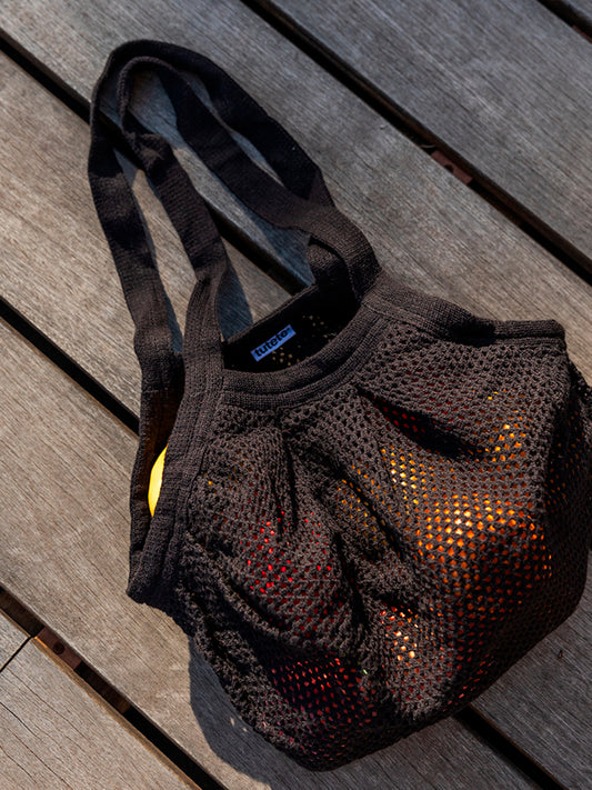 BOLSA MALLA ORGÁNICA NEGRA Tutete KIDSME