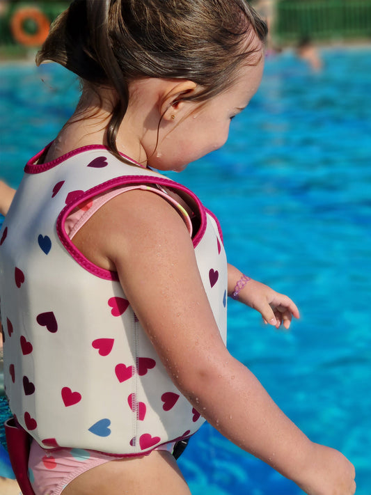 CHALECO FLOTADOR CORAZONES 1-2 AÑOS BTBOX KIDSME