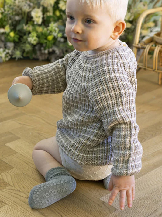 CALCETINES SUELA ANTIDESLIZANTE GRIS MELANGE Kidsme Store KIDSME