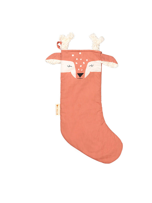 CALCETÍN NAVIDAD DEER OLD ROSE Fabelab KIDSME