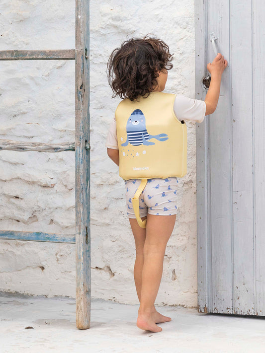 CHALECO FLOTADOR SEAL YELLOW 3-6 AÑOS Monneka KIDSME
