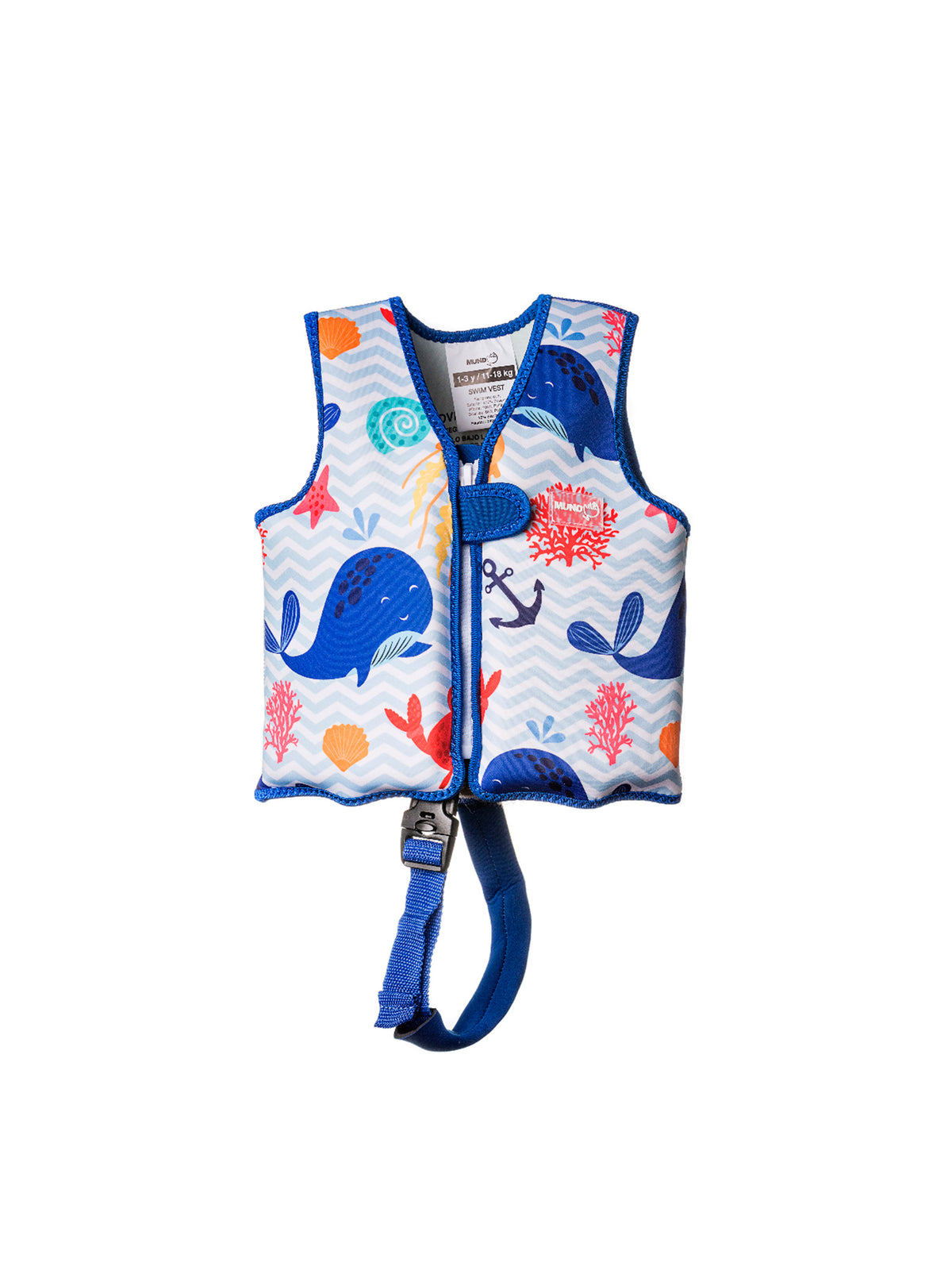 CHALECO FLOTADOR BALLENAS 1-2 AÑOS Mundo Petit KIDSME