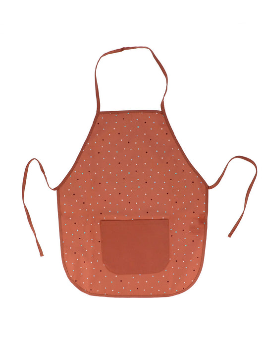 DELANTAL INFANTIL DOTS BROWN PERSONALIZABLE Monneka KIDSME