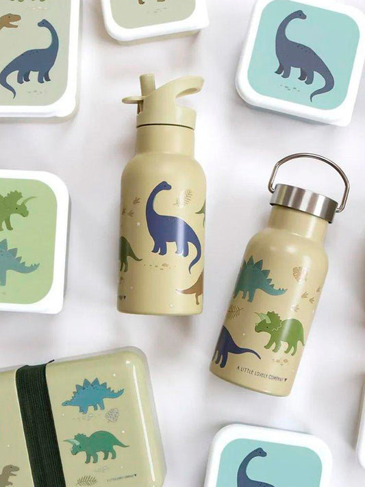 BOTELLA TÉRMICA ACERO DINOSAURS 350 ml. A little lovely company KIDSME