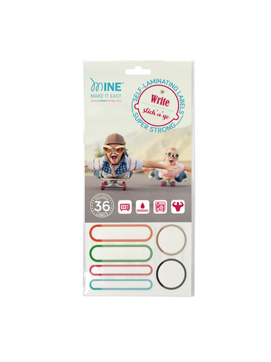 ETIQUETAS RESISTENTES AL AGUA, LAVAVAJILLAS Y MICROONDAS Mine KIDSME