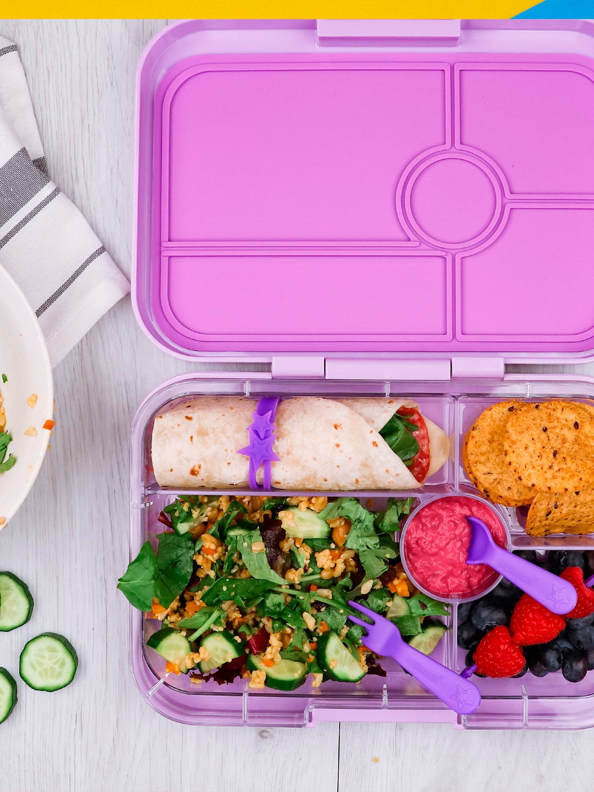 SET DE CUBIERTOS DESAYUNO RAINBOW Yumbox KIDSME