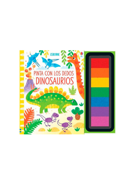 PINTA CON LOS DEDOS DINOSAURIOS Usborne KIDSME