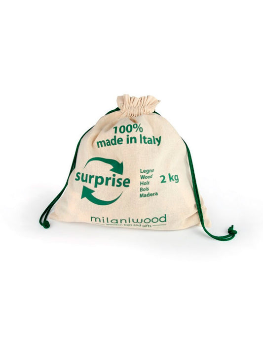 SORPRESA SACO DE 2KG DE MADERA Milaniwood KIDSME