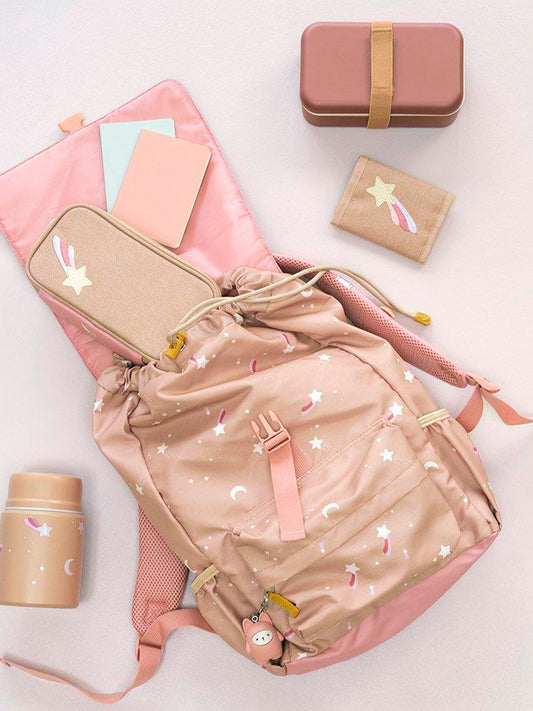 MOCHILA GRANDE ECO SHOOTING STAR CARAMEL Fabelab KIDSME