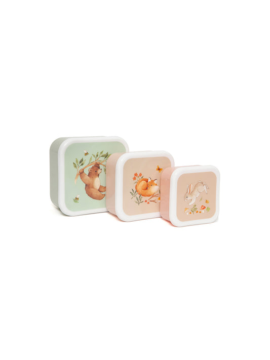3 CAJAS DE ALMUERZO BEAR & FRIENDS Petit Monkey KIDSME