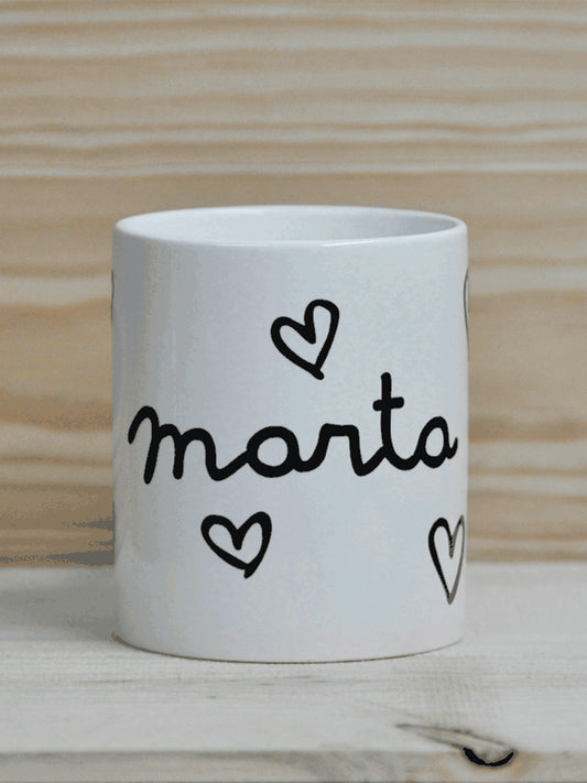 TAZA PERSONALIZADA CORAZONES Kidsme store KIDSME
