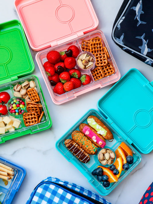 YUMBOX SNACK 3 SECCIONES RAINBOW COCO PINK Yumbox KIDSME